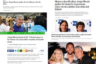 Así reaccionaron los diarios del mundo a la muerte de Jorge Messi