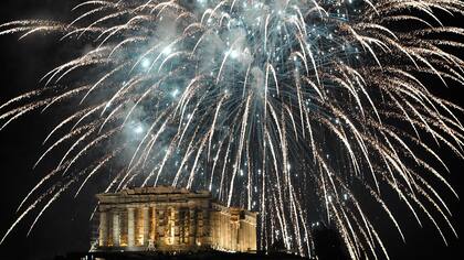 Así recibió el año nuevo Grecia