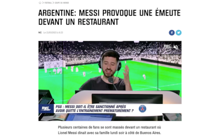 Así reflejaron los medio del mundo la salida de Messi a un restaurant de Palermo