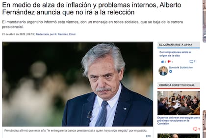 Así reflejó la noticia el diario emol.com