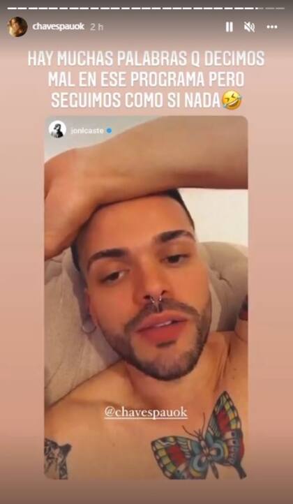 Así respondió Paula Chaves a la corrección de un fanático de Bake Off. Fuente: Instagram