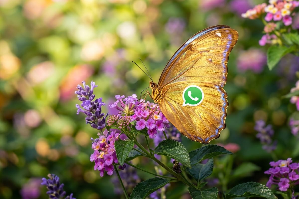 Así se activa el “modo mariposa dorada” en WhatsApp