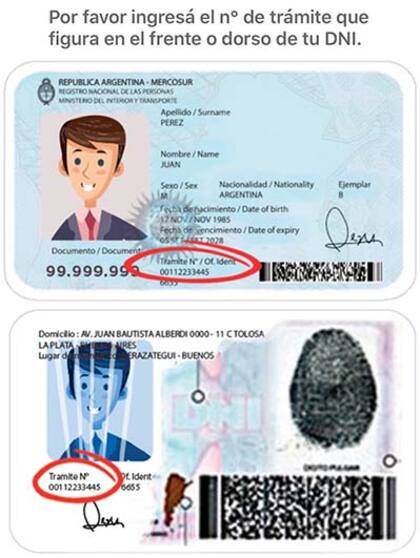 Así se encuentra el número de trámite en el DNI