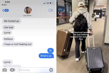 Así se enteró una de las amigas que se habían equivocado al comprar los pasajes