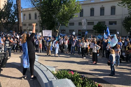 La manifestación en Pergamino