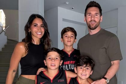 Así se preparó el clan Messi Roccuzzo para ir al partido de la NBA (Foto: Instagram @leomessi)
