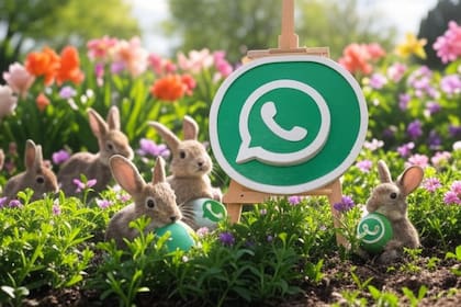 Así se puede ver el "modo Pascua" para WhatsApp
