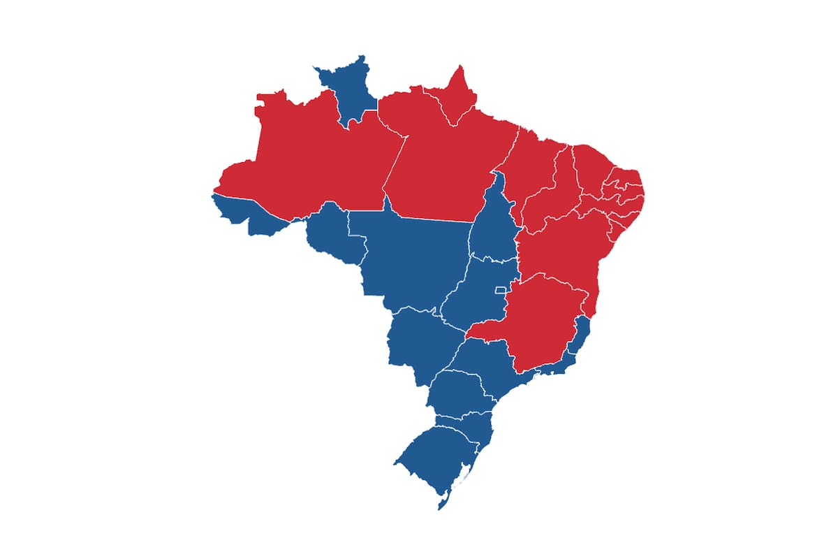 Así se repartió el mapa electoral en Brasil