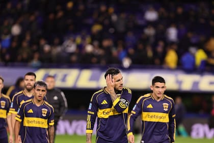 Así se retiraba Boca en el primer tiempo