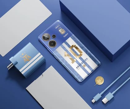 Así se ve el celular Redmi Note 13 Pro+ 5G oficial de la Selección Argentina campeona del mundo