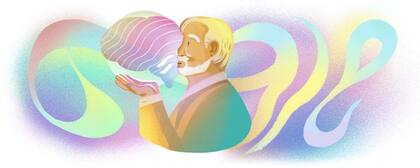 Así se ve el Doodle para celebrar el que sería el cumpleaños 89 del famoso científico