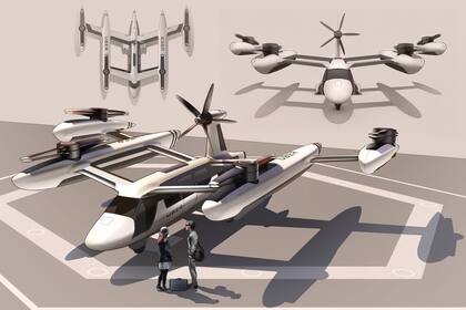 Así se ve el modelo de referencia de la aeronave de despegue vertical que Uber busca poner a prueba en Los Angeles y Dallas en 2020