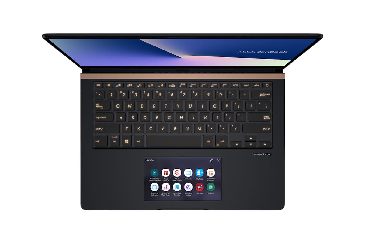 Así se ve el panel táctil secundario de la nueva ZenBook de Asus, que sirve de acceso directo o como una extensión del monitor