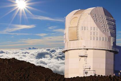 Así se ve el telescopio solar Inouye en la cima del volcán Haleakala, en Maui, Hawaii