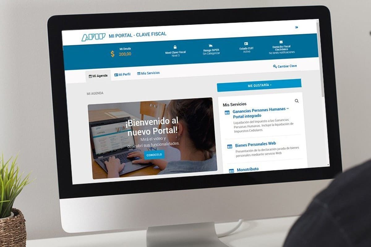 Así se ve la nueva página de la AFIP