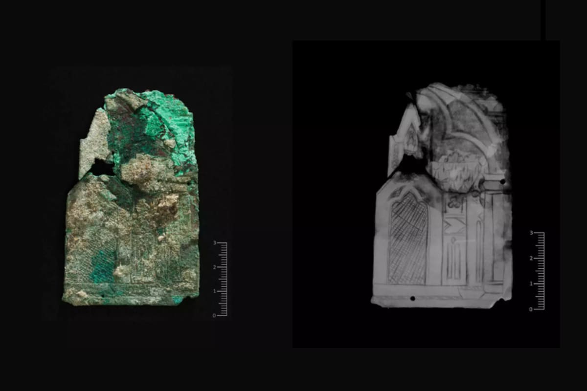 Así se ve la pieza encontrada en la cripta secreta de la Catedral de Stavanger, al suroeste de Oslo, en Noruega