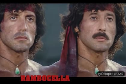 Así se ve Rambocella, el video deepfake que pone a Guillermo Francella en la piel de John Rambo, el personaje interpretado por Sylvester Stallone