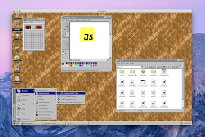 Así se ve Windows 95 desde una computadora con macOS gracias al programa desarrollado por Felix Rieseberg, disponible también para Linux y las últimas versiones de Windows