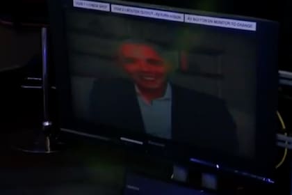 Así se veía el monitor en el estudio de grabación
