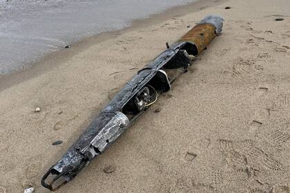 Así se veía el objeto que apareció en la costa de la playa Marconi, en Massachusetts