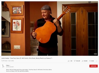 Así se veía un video, ya eliminado, en la cuenta de Drake