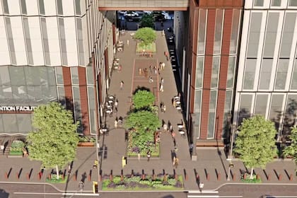 Así se ven las imágenes del proyecto, publicadas por el Departamento de Diseño y Construcción de la Ciudad de Nueva York y HOK, muestran un edificio dividido en dos volúmenes principales