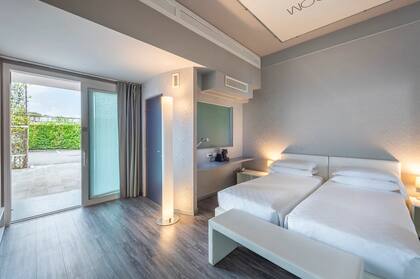 Así se ven los dormitorios del hotel en el que la empresa creyó haber reservado