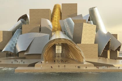 Así se verá el futuro Guggenheim de Abu Dhabi, nueva sucursal del museo que ya tiene presencia en Nueva York, Bilbao y Venecia; con diseño del arquitecto Frank Ghery, proyectan abrirlo al público en 2026
