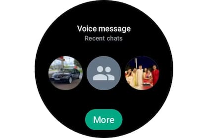 Así se verá la interfaz de WhatsApp en su versión nativa para relojes con Wear OS