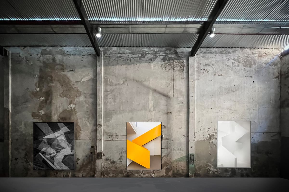 Así se verán desde este mes las obras de
Jorge Miño en la nueva sede de Ungallery,
alojada en un antiguo galpón de La Boca