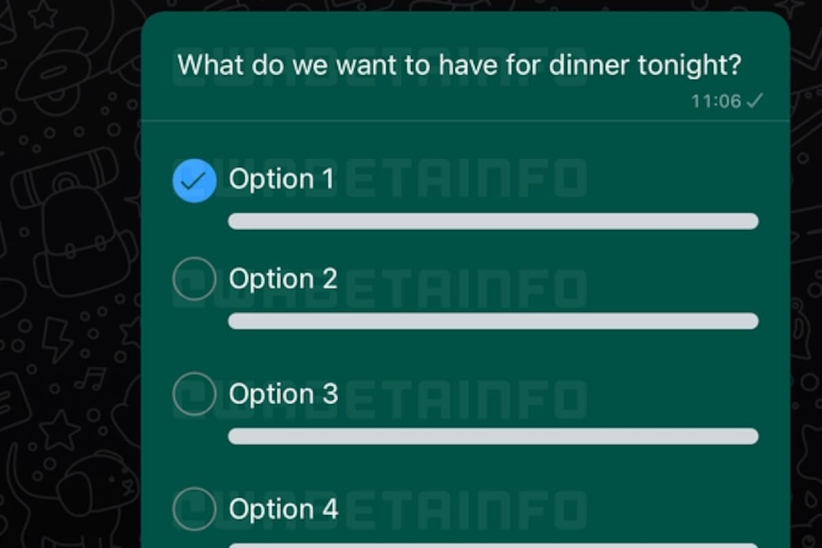 Así se verán las encuestas en los chats grupales de WhatsApp