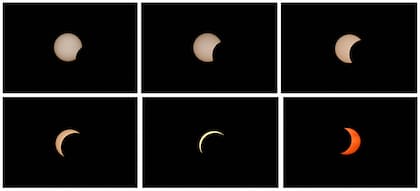 Así se verán las fases del eclipse lunar desde la Tierra