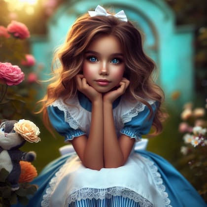 Así se vería Alicia de niña en la vida real, según la inteligencia artificial