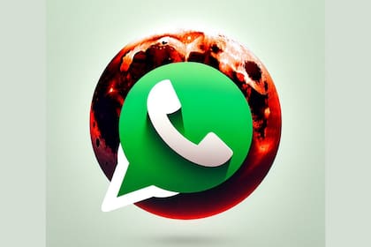 Así se vería el "modo eclipse lunar" en WhatsApp