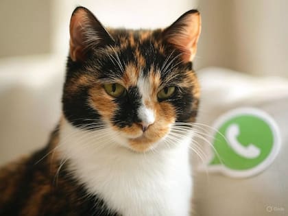 Así se vería el "modo gato cálico" en WhatsApp