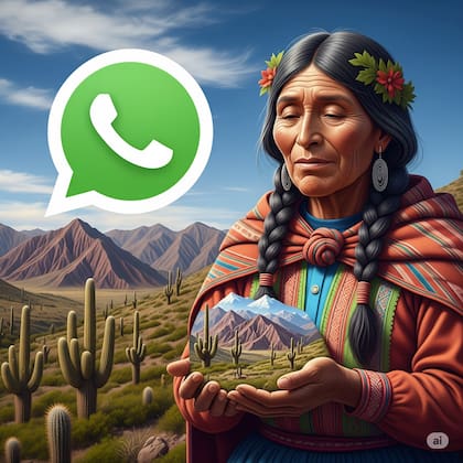 Así se vería el "modo Pachamama" de WhatsApp