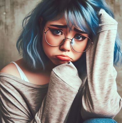 Así se vería el personaje Tristeza de Intensamente según la Inteligencia Artificial