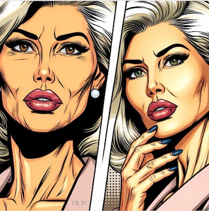 Así se vería Graciela Alfano como un personaje de cómic, según la IA
