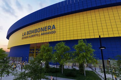 La Bombonera desde afuera, según el proyecto 360 que impulsó la gestión que encabezaba Jorge Ameal