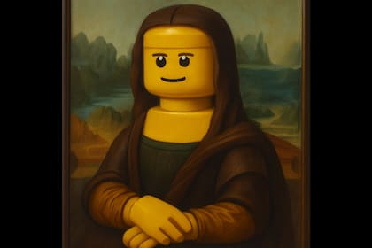 Así se vería la Mona Lisa en el "modo Lego" de ChatGPT