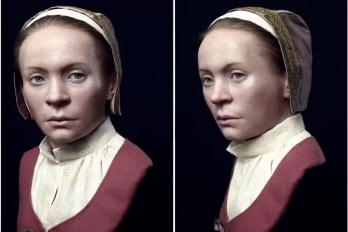 Así se vería la mujer encontrada en Polonia en la vida real; Gentileza de Miroslaw Blicharski / Aleksander Poznan