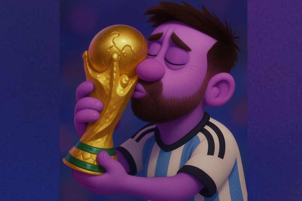 Así se vería Lionel Messi en el "modo Intensamente 2" de ChatGPT
