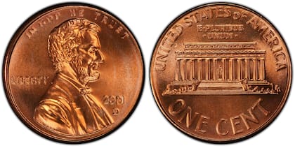 Así se vería un centavo de Lincoln normal, sin error en acuñación