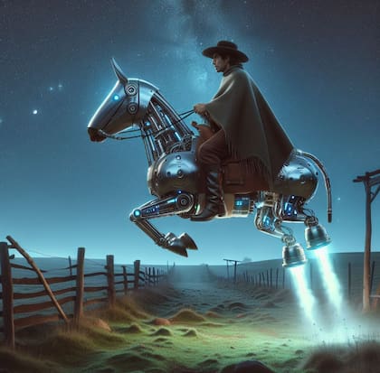 Así se vería un gaucho del futuro, según la IA