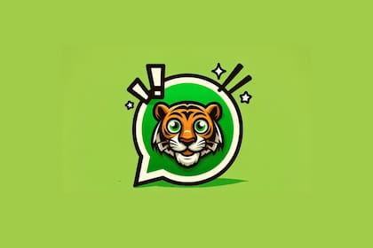 Así se vería un tigre en el ícono de WhatsApp