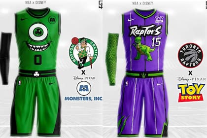 Así se verían las camisetas de la NBA si se basaran en las películas de Disney
