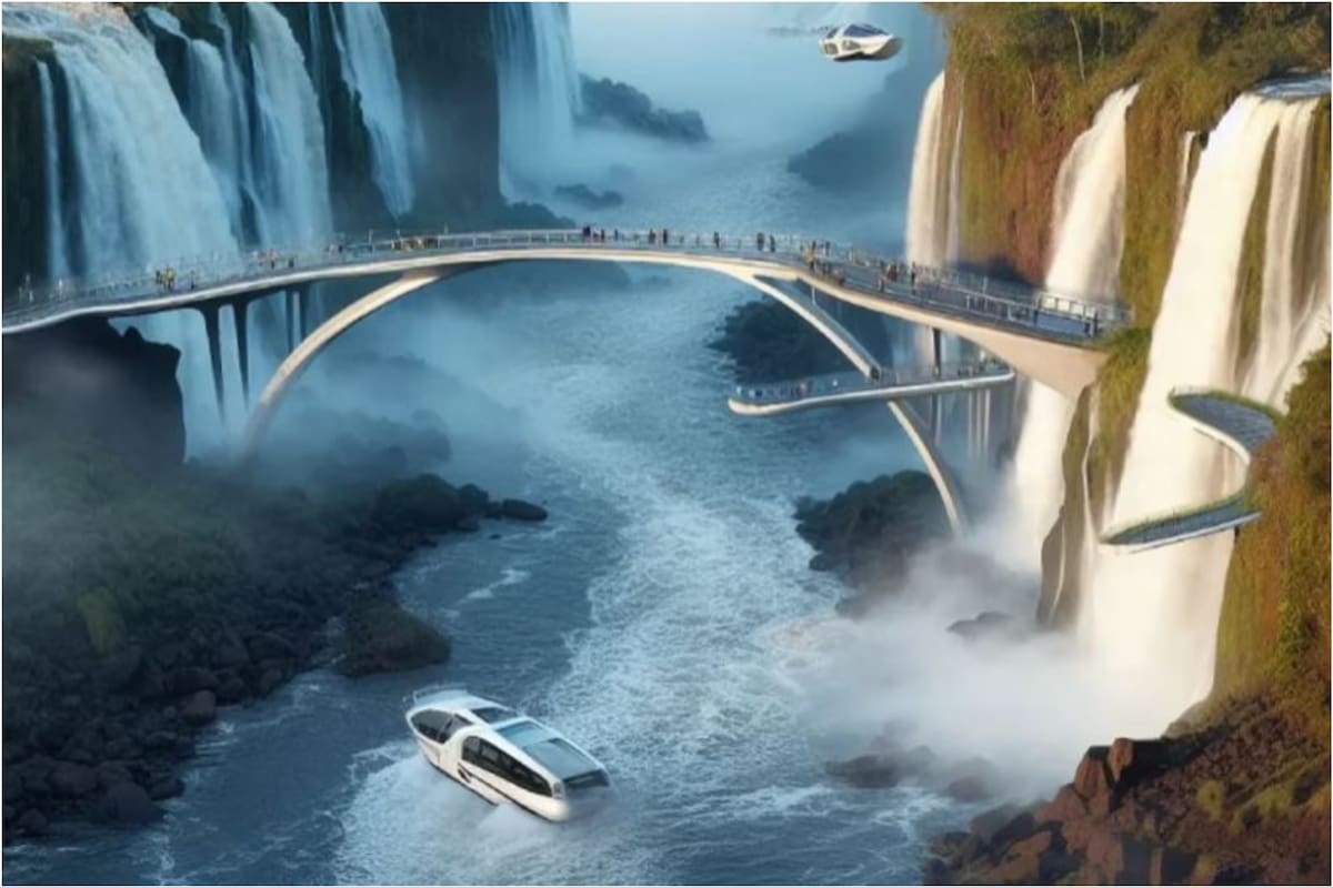 Así se verían las Cataratas del Iguazú dentro de 100 años, según la inteligencia artificial