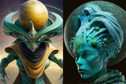 Así se verían los habitantes de Saturno y Urano, según la inteligencia artificial