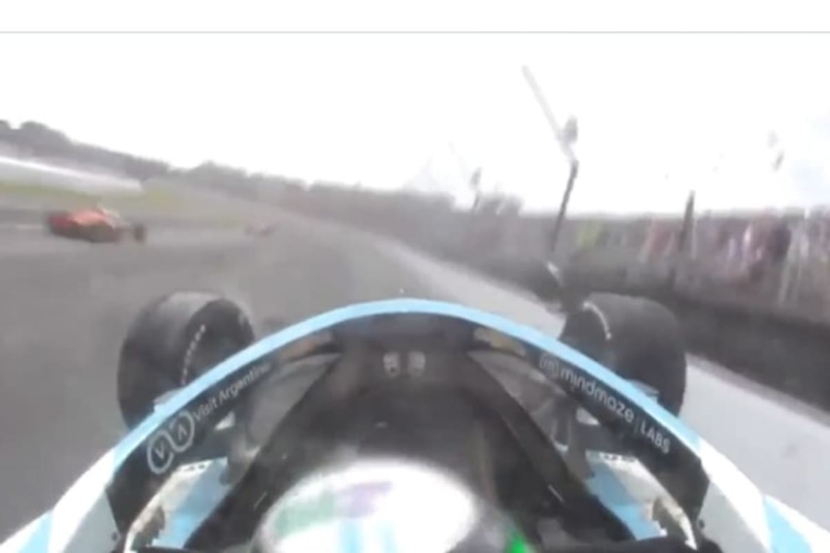 Así se vio desde la onboard de Agustín Canapino el relanzamiento y el toque final del accidente