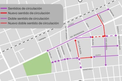 Así será el cambio de sentido de las calles de Caballito y Almagro